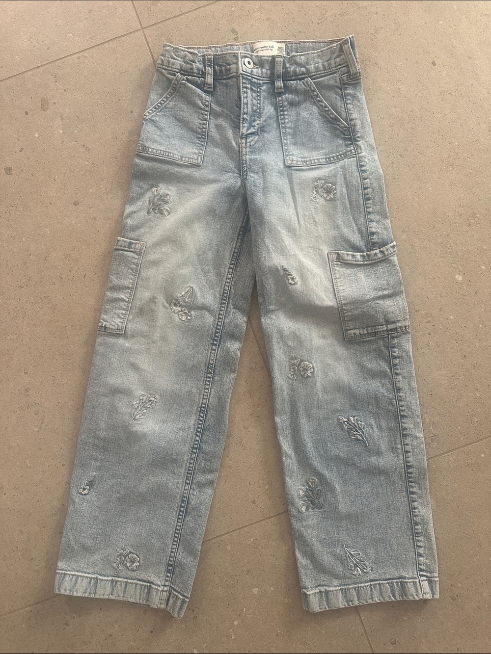 Abercrombie Kids High Rise Wide Leg Jeans size 11-12